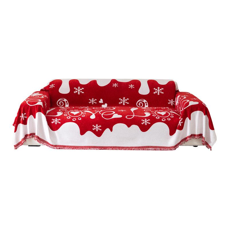 Simple and modern chenille sofa towel, universal in all seasons, anti-cat scratch full cover blanket, non-slip straight row sofa cover cloth