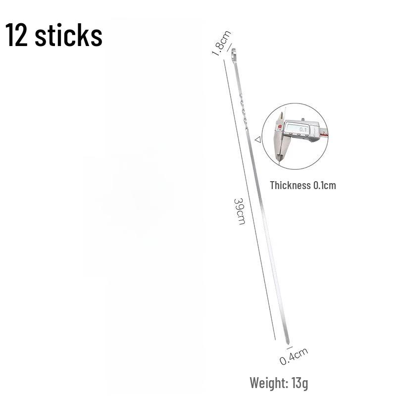 SMVP Stainless Steel Flat BBQ Skewers Set