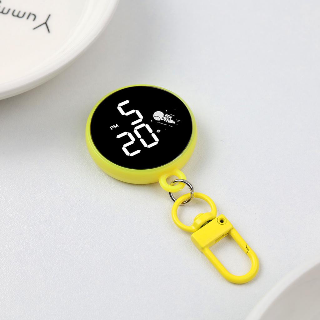 Keychain Digital Watch Personalized Astronaut Style LED Electronic Watch Luminous Digital Display Cartoon Pendant for Student