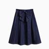 DIMANAF 2026 Summer Plus Size Women Skirts Elastic Waist Denim Blue Oversize Casual Lady Long Skirts Cotton Solid A-Line