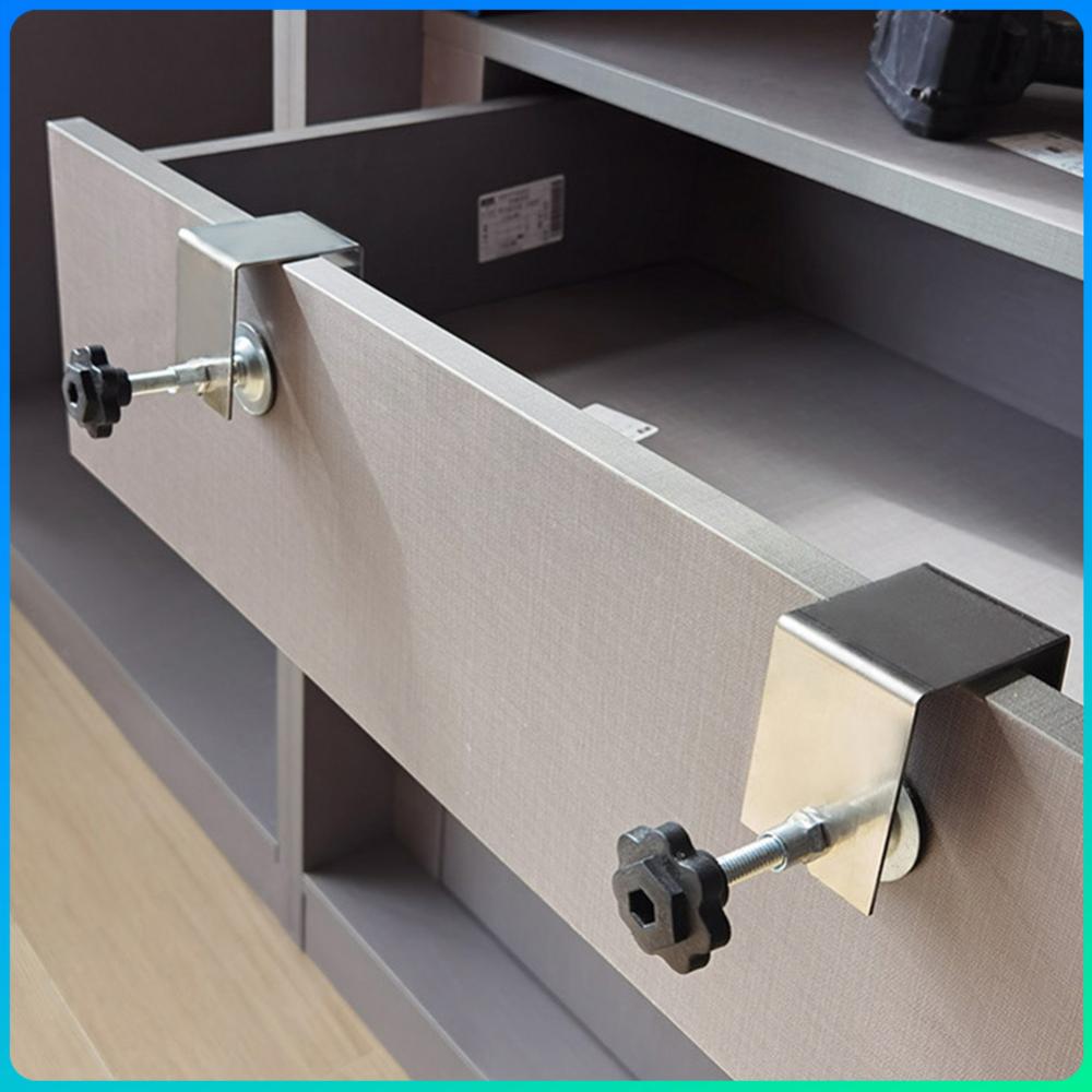 1/2pcs Drawer Front Mounting Clamp 64mm/54mm/73mm G-shaped Drawer Front Fixing Jig Stainless Steel Equipment Woodworking Gadgets