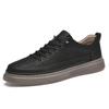 Cross-Border Plus Size Men's Casual Leather Slip-On Shoes - Autumn Cowhide Board Shoes