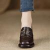 Fashionable Metal Square Buckle High-heeled Loafers for Women Casual Shoes British Retro Solid Color Heels for Ladies High Heels