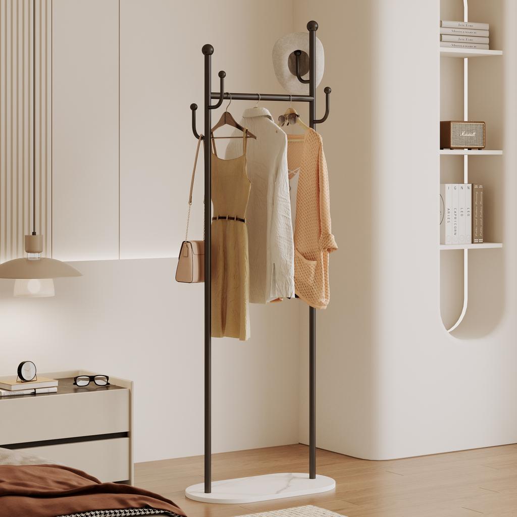 Simple Floor Standing Clothes Rack, Light Luxury Coat Rack for Bedroom Storage, Minimalist Household Garment Rack, Freestanding