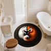 Fox  Round Area Rug,Carpet Rug for Living Room Bedroom Sofa Playroom Decor,Non-slip Floor Mat