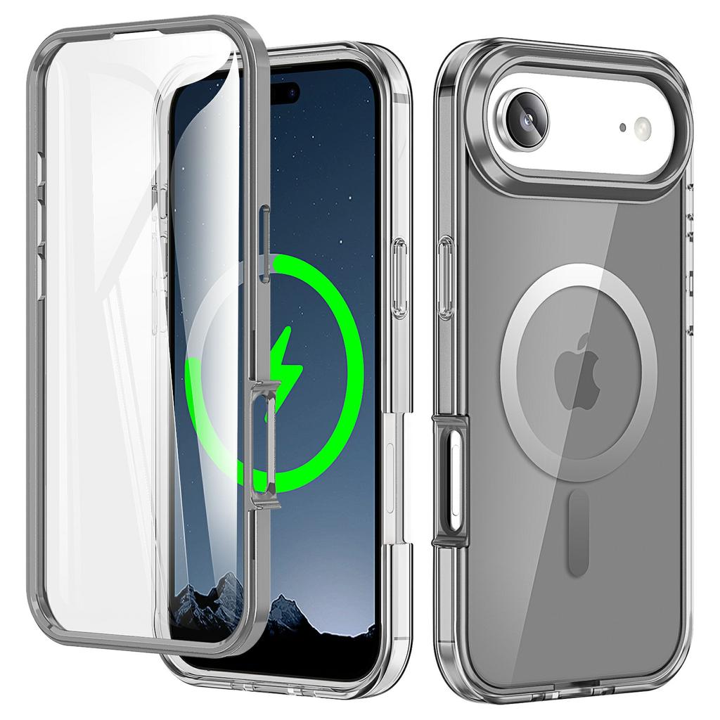 For iPhone Air Case Compatible with MagSafe PC+TPU Clear Phone Cover with PET Screen Film
