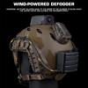 Tactical Cordless Airsoft Goggles Defogger Defogging Fan Anti-fog Pump for Safety Glasses with Rubber Seal Adjustable Wind Speed