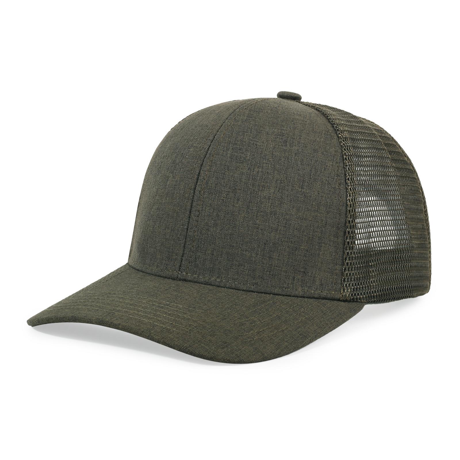 High Quality Black 6 Panel Trucker Hats With Custom Logo Mesh Back Sport Cap Trucker Hat Adjustable(55-60cm) армия зеленый