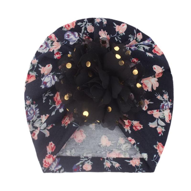Lovely Flower Baby Girls Hat For Newborn Soft Cotton Baby Boys Girls Hat Turban Head Wraps Infant Toddler Cap Beanies