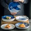 Creative Japanese Ceramic Plate Household Turnip Plate Deep Plates Shallow Plate Turnip Dish Restaurant Hotel Tableware Cooking