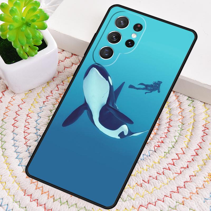 Killer Whale Orca soft Silicone Phone Case For Samsung Galaxy note 10 pro S26 S25 S24 S23 S22 S21 Plus S25Ultra Capa Cover