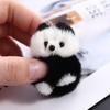 Portachiavi Panda Pelliccia di Vison Morbida Kawaii Bianco Nero Mini Ciondolo Vison Peluche Ripieno Carino Portachiavi in Vison Peluche Ciondolo Borsa