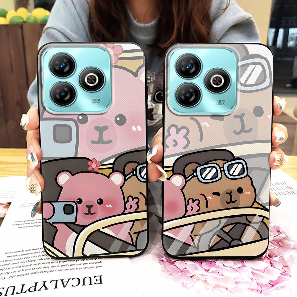 Graffiti Anti-dust Phone Case For ZTE Blade A75 4G/Z2359 TPU Couple Anti-knock Cartoon Protective Silicone Cute Durable