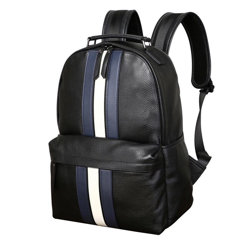 SCHWARZETIENNE Men's Genuine Leather Casual Backpack