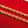 10mm Sand Gold Twisted Dragon Bone Necklace, Men's Fashion Clavicle Chain, Gold-Plated Jewelry