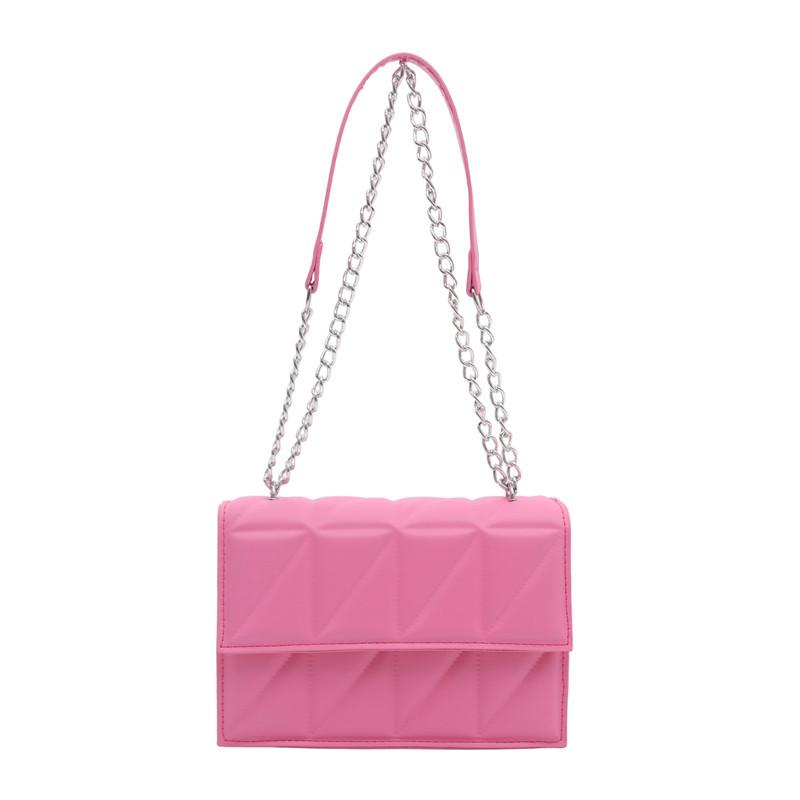 

Spring and summer new fashion temperament diamond messenger bag shoulder bag women s commuter work bag small square bag рожевий