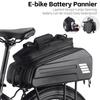 E-Bike RearSeat Bag Electric   Battery Bag Expandable Large Capacity   Rack Seats Bag Waterproof Cycle Bag