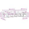 Outdoor Sofa Set with Cushions 6 Pcs Natural and Black