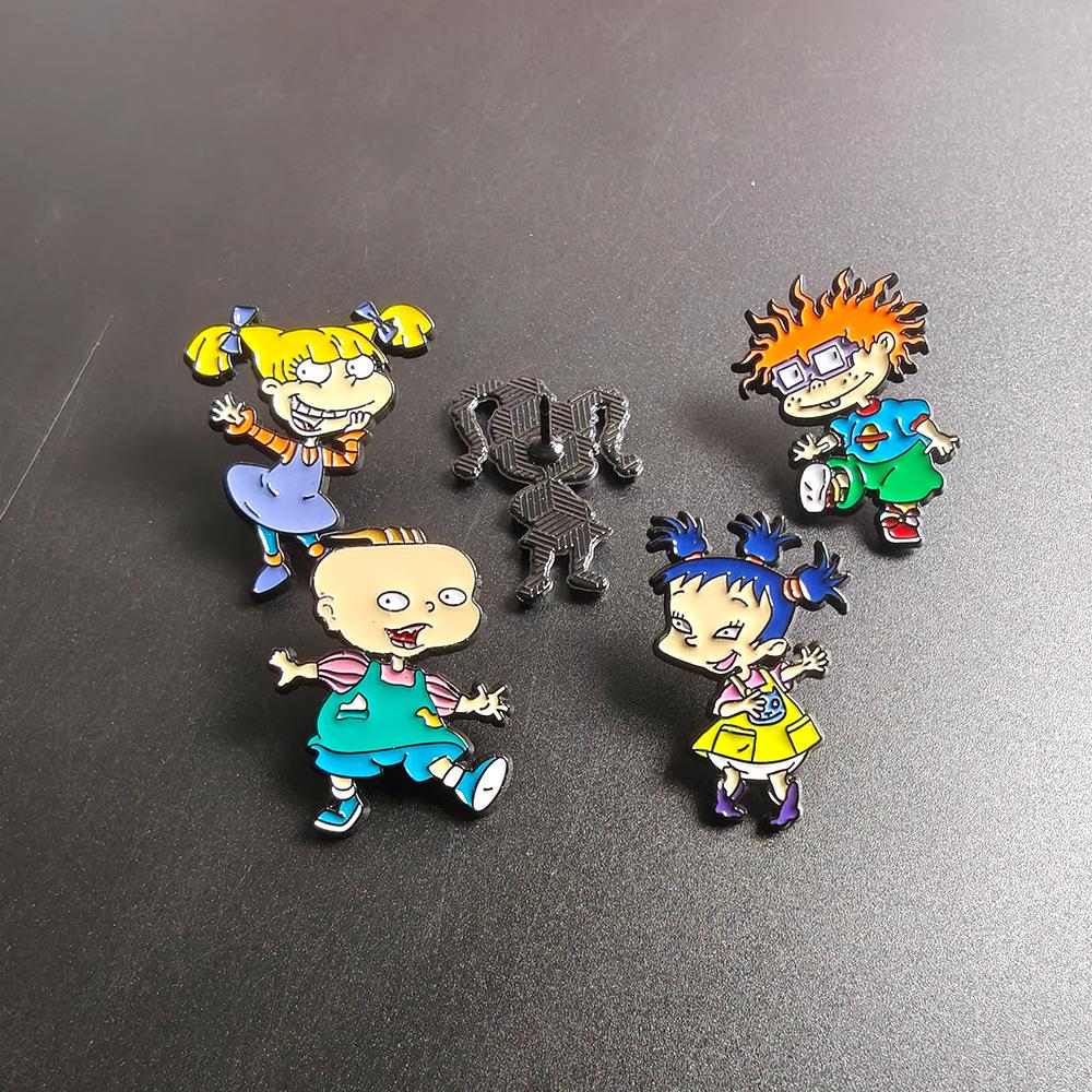 Creative Cartoon Brooch: Naughty Little Soldiers - Kids' Alloy Bag & Clothing Accessory