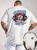 Grafiche Strong Weightlifting T-shirt Estiva Uomo Casual Girocollo Manica Corta Tee Top T-shirt Unisex Oversize Street