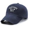 Unisex Distressed Embroidered Cotton Baseball Cap with Soft Brim for Sun Protection
