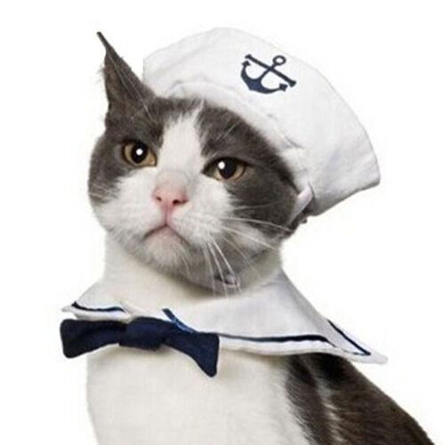 Cat Small Pet Dog Puppy Kitten Clothes Costume Sailor Suit Outfit Hat Gifts Cape