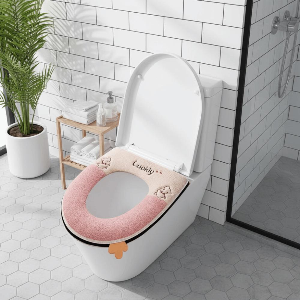 Soft Toilet Seat Cushion Zipper Design Washable Toilet Cushion Cute Closestool Mat  Daily Use