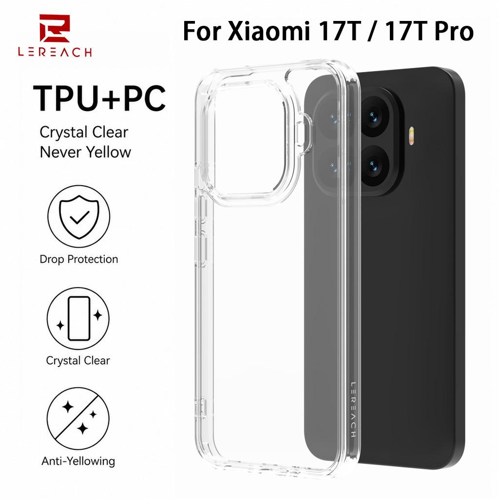 Xiaomi 17T / 17T Pro Hülle LeReach TOC Transparentes TPU + PC Harte Rückseite