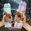 1PC Chihuahua Dog Looking Up 750ml Color Plastic Sports Water Bottle Leakproof Flip Straw Lid Suitable for Sports Office Home Use