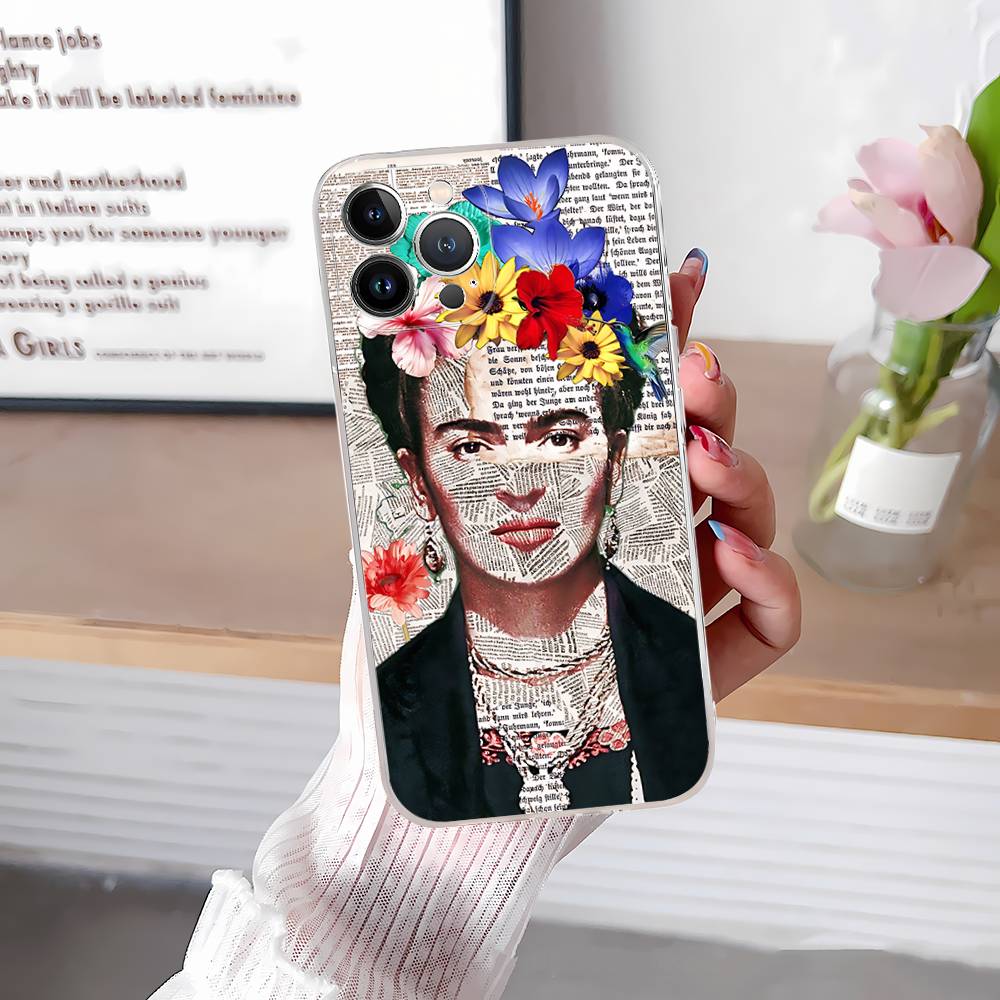 Fashion F-Frida K-KahlosS Phone Case For IPhone 17 16 15 14 13 12 11 Plus Pro Max Transparent Soft Cover