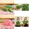 Adorable Green Turtle Plush Pillow Ultra-soft Pp Cotton Stuffed Animal Toy For Kids