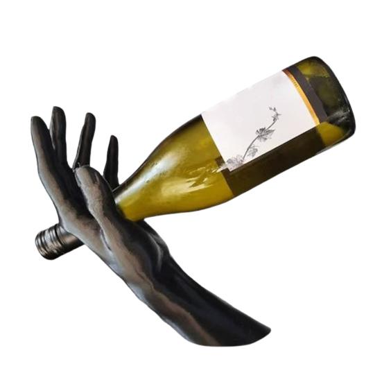 Hand Illusion Wine Bottle Holder Hand Shaped Beer Bottle Display Stand Organizer Rack Home Kitchen Bar Dining Table Desktop Decoration