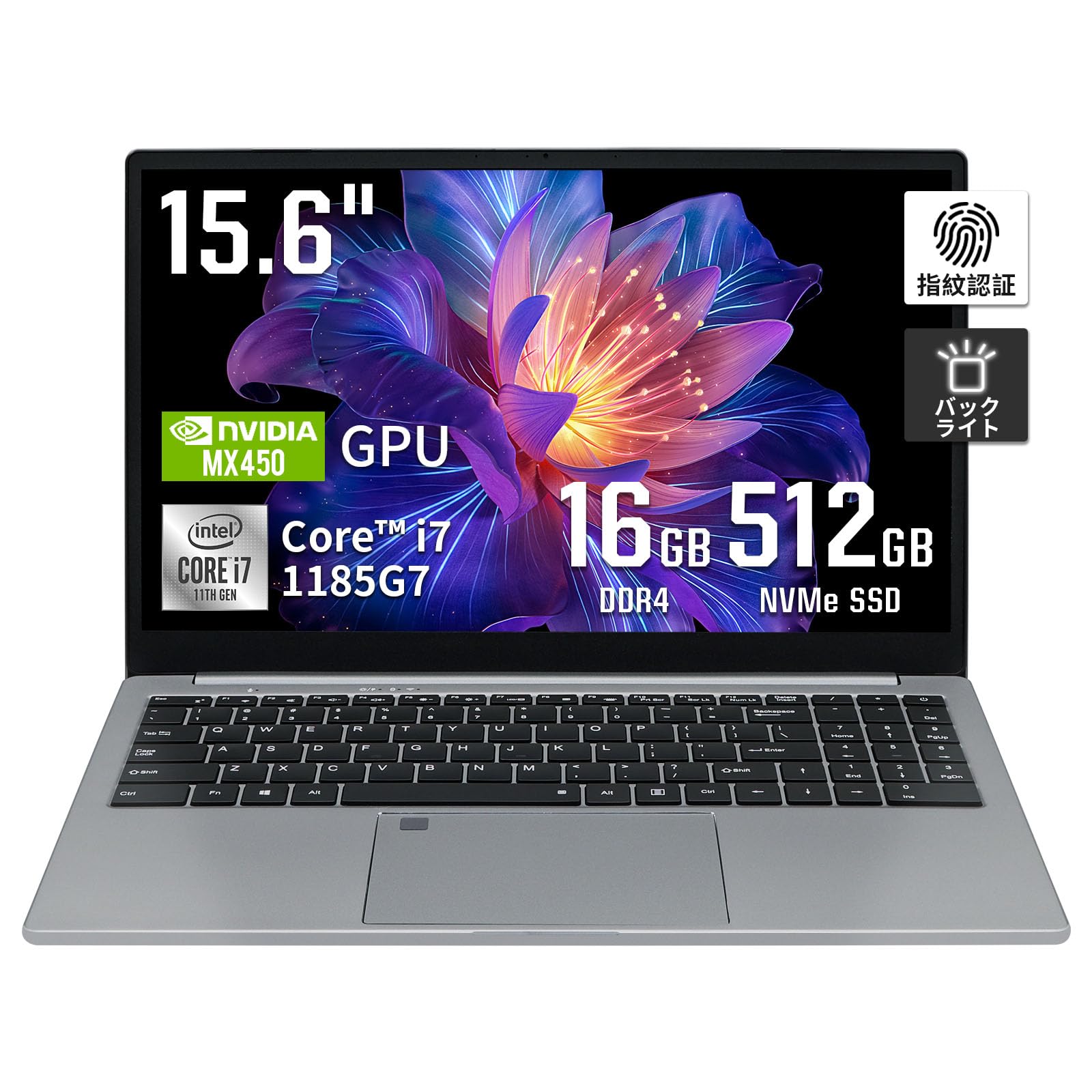 

YHBIN Gaming Core i7 16GB Дискретна MX450 Відбиток пальця Провідний MS Office Windows Ігрове Відео та Робота з дому i7 11-го покоління 16 ГБ Ноутбук, 1185G7,