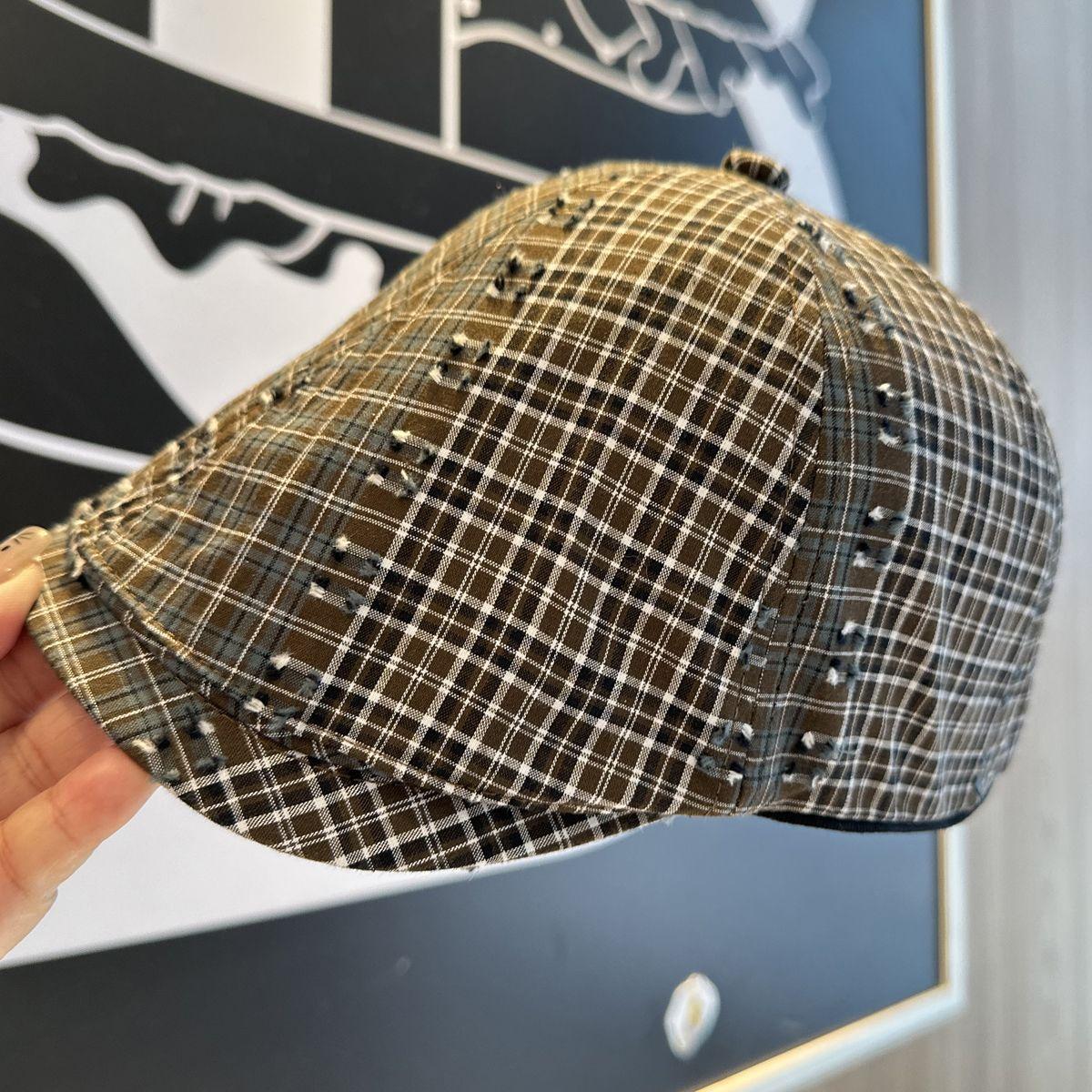 

Женская шляпа в стиле ретро с цветными блоками для весенних путешествий, универсальный берет и шляпа с утиным язычком one size хаки