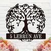 Personalized Metal Art Deco Address Sign Love Shape House Number Plate Reusable Detachable Wall Decor