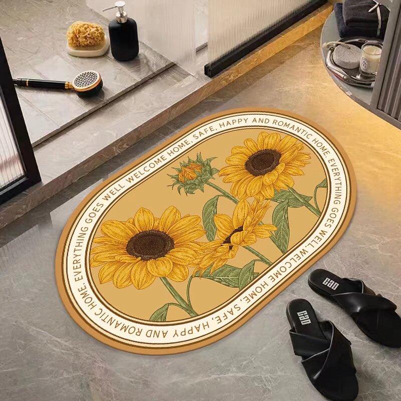 Bathroom floor mat, diatom mud, non-slip absorbent cushion, toilet, kitchen foot cushion, toilet door toilet carpet