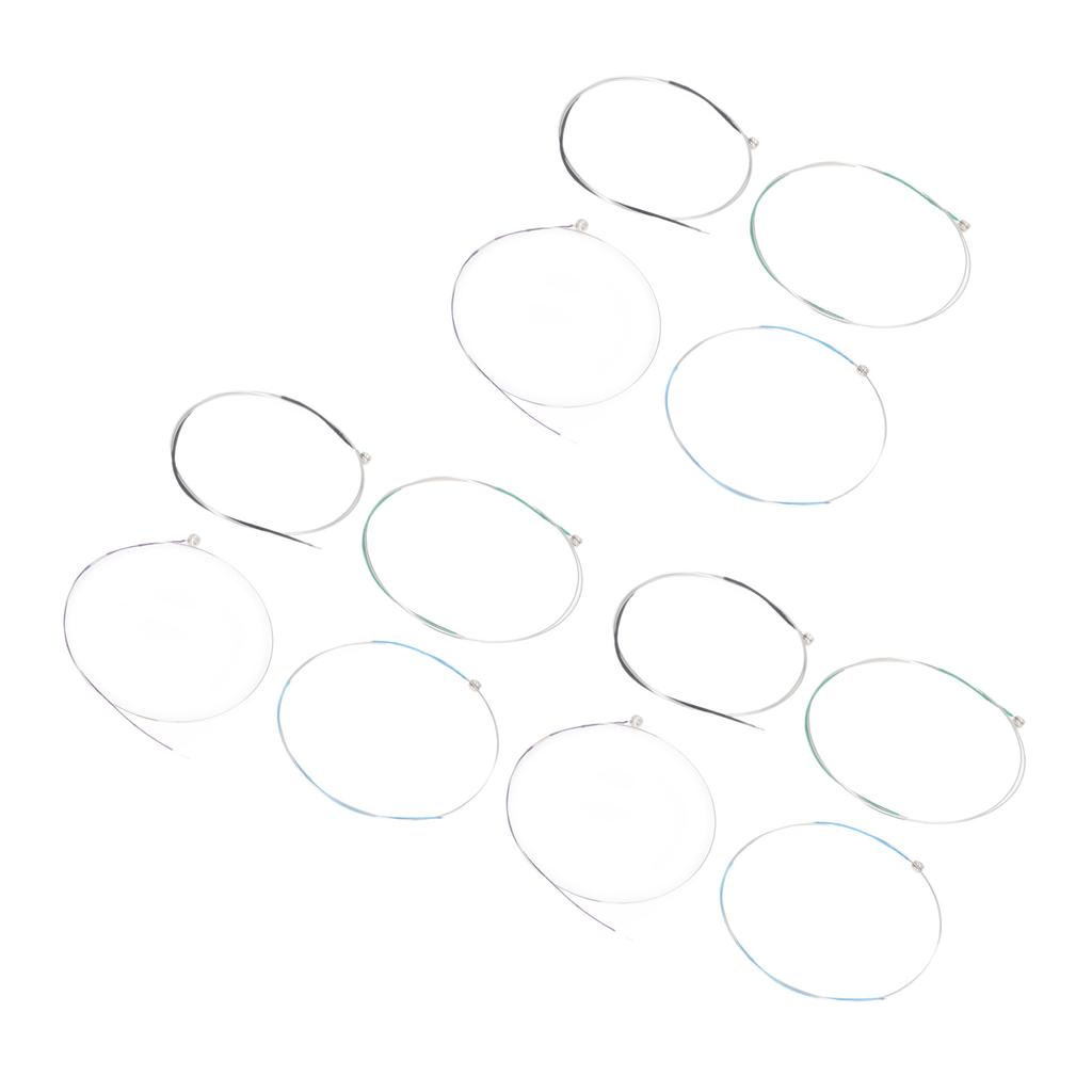 12Pcs Violin String Copper Alloy Professional Violin String Replacement for 1/2 1/4 3/4 4/4 Silver