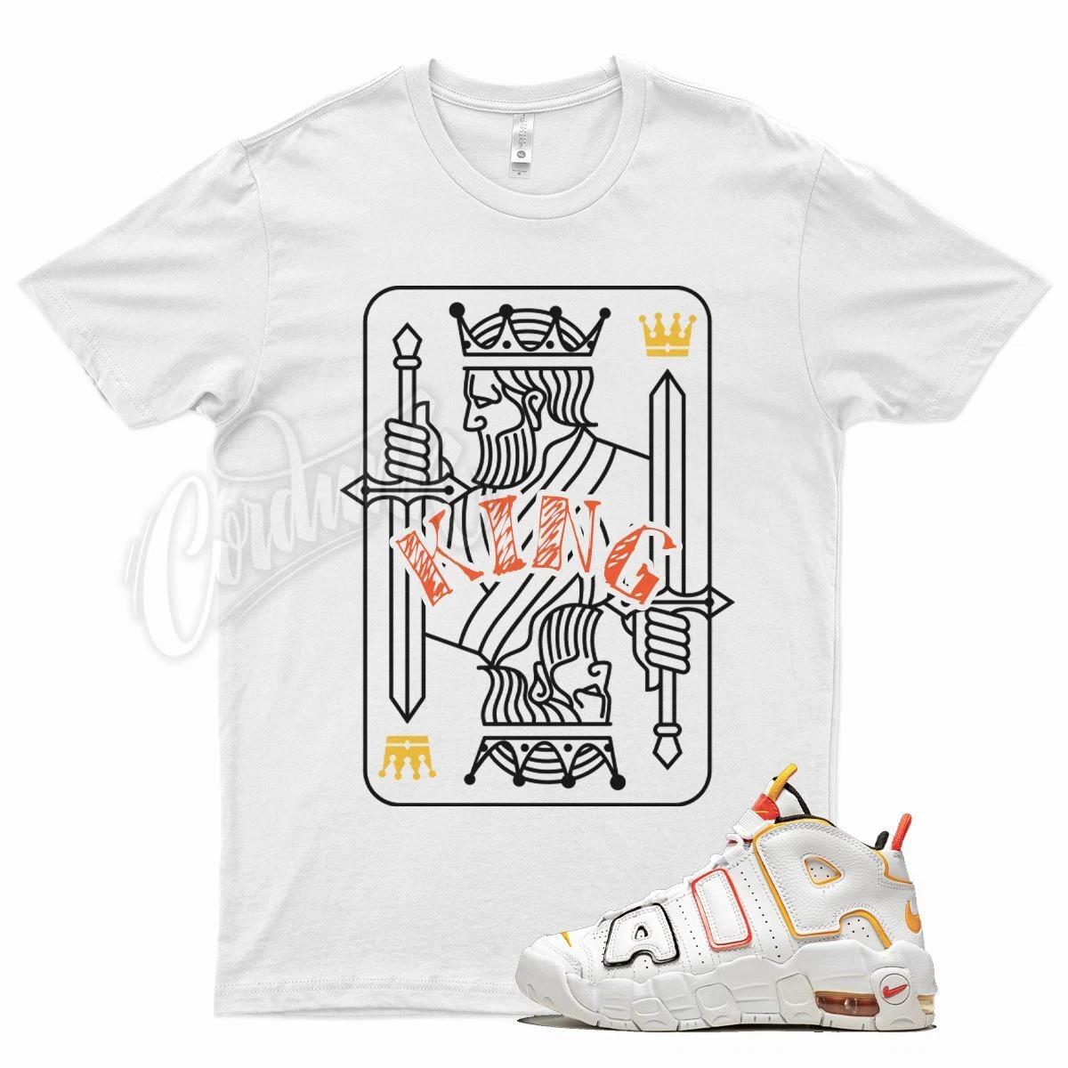 White KING T Shirt for N Air More Uptempo Rayguns PS TD University Gold 2XL