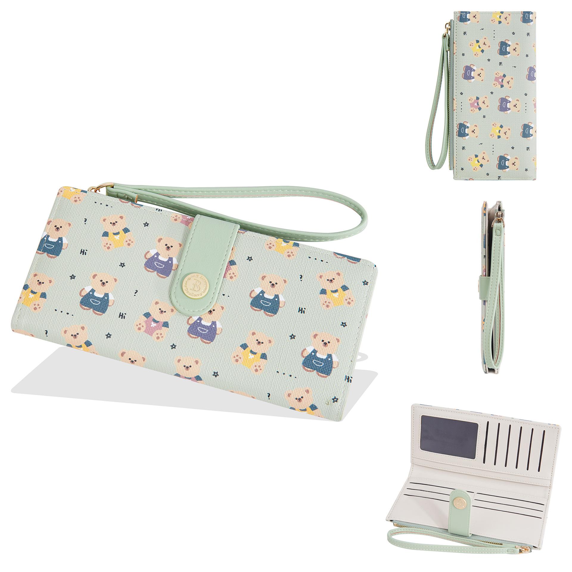 Multi-card portable women s wallet high-end sense large-capacity clutch bag ins women s simple PU bag one size