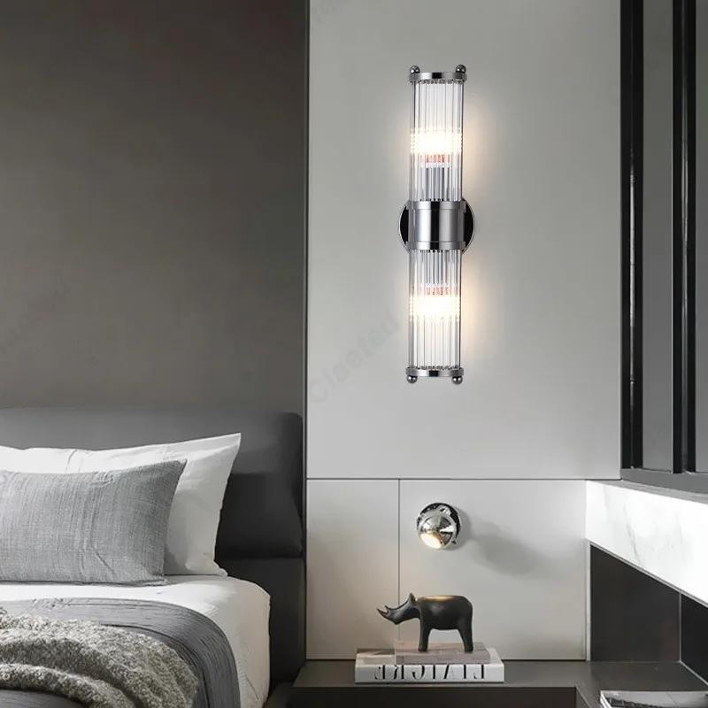 LED Minimalist Retro Full Copper Bedroom Bedside Wall Lamp Indoor Living Room Staircase Corridor Luxurious Decorative Lighting