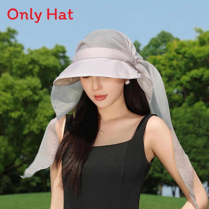 Summer Sun Protection Hat With Wide Brim Foldable Lightweight For Women
