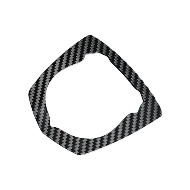 For Fiat Abarth 595 695 2012-2024 Real Hard Carbon Fiber Car Front Label Inner Frame Trim Carbon Fiber Pattern