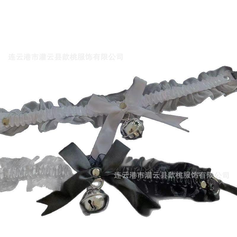 Sexy Lingerie Butterfly Lace Bells Decoration Sexy Sweet Neck Ring Pure Flirting Maid Uniform Accessories