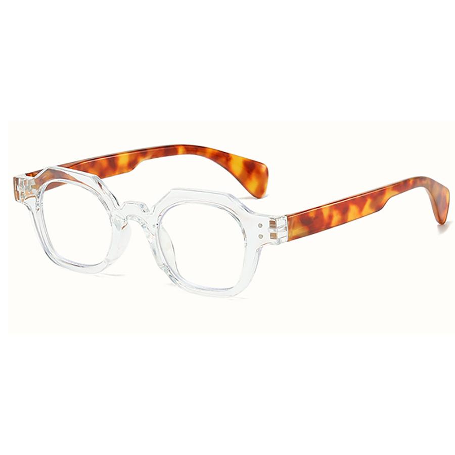 Fashion Polygon Reading Glasses Women Retro Rice Nail Anti Blue Light Correction Prescription Eyeglass Men +1.0 +1.5 +2.0 +2.5