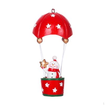 Vánoční závěsná figurka Padák Ornament Dekorace stromu Řemeslo Umělecké dílo Pryskyřice Socha pro