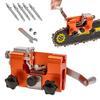 1 Set Chainsaw Sharpener Kit with 3/5/10 Sharpening Rods Portable Hand Crank Chainsaw Sharpening Jig Tools Kit with Sharpening Heads