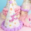 Creative Birthday Cake Pom-Pom Party Hat for Kids & Adults