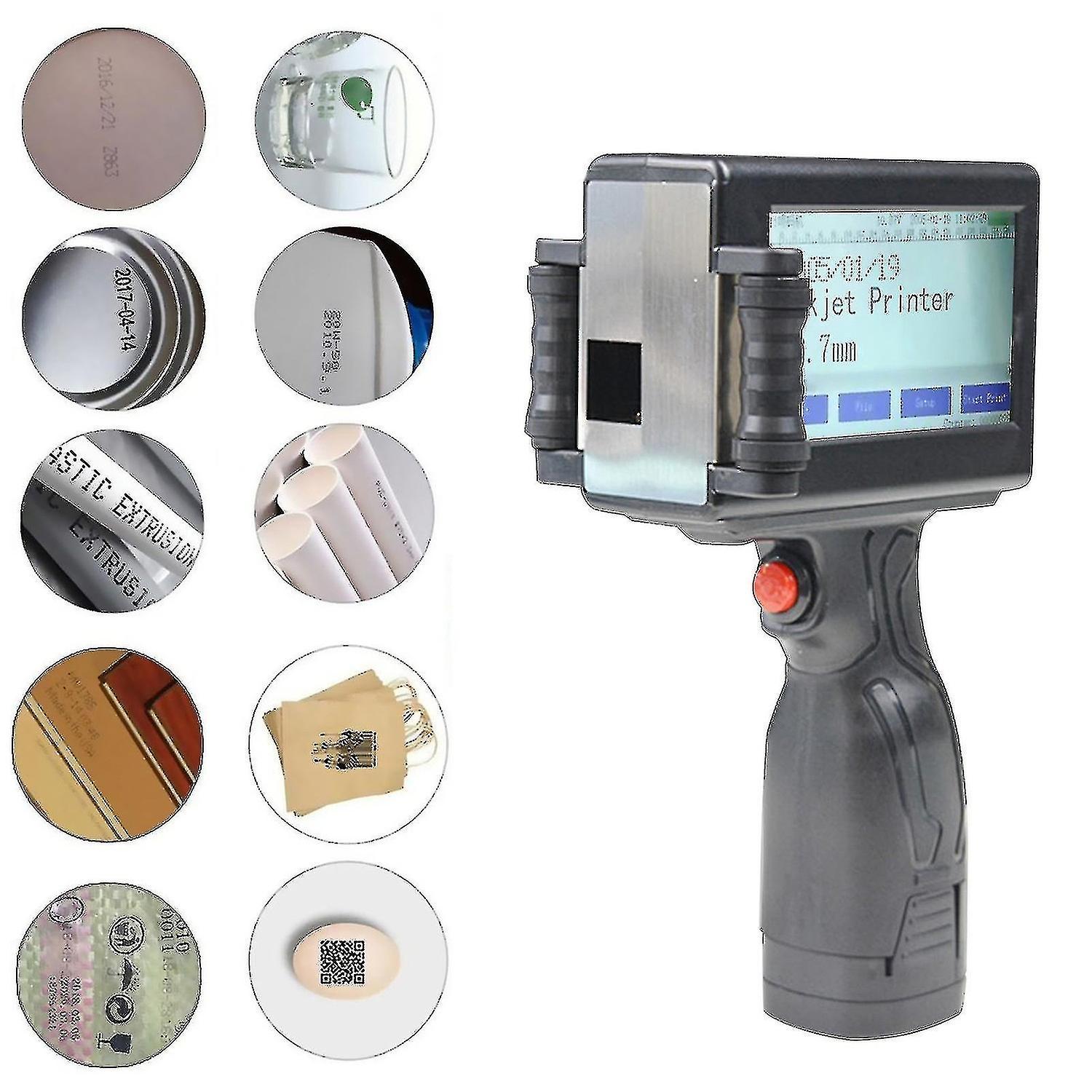 Impressora Inkjet Portátil Impressora Portátil de Mão Marcação de Data Codificador a Laser Etiqueta Código QR Toque