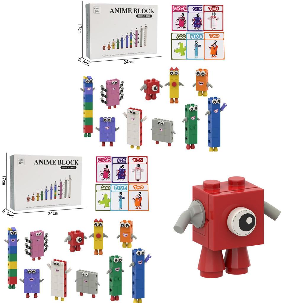 Numberblocks Blocks With Plastic Pieces For Diy Party Games And Kids Play