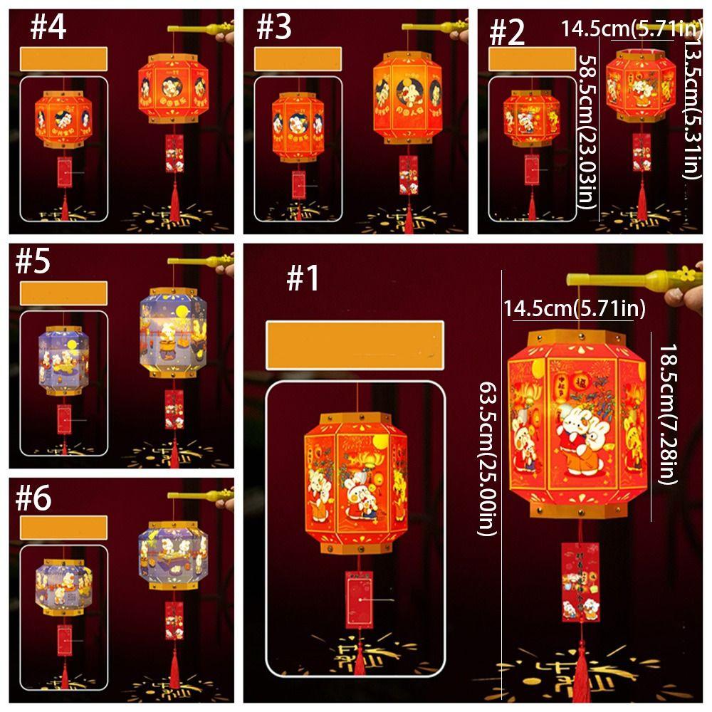 Handmade Portable Rabbit Lantern Glowing Handheld Rabbit Lantern  New Year